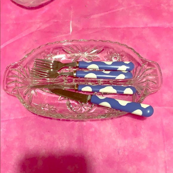 Dining Crystal Utensils Holder 2 Sections Poshmark